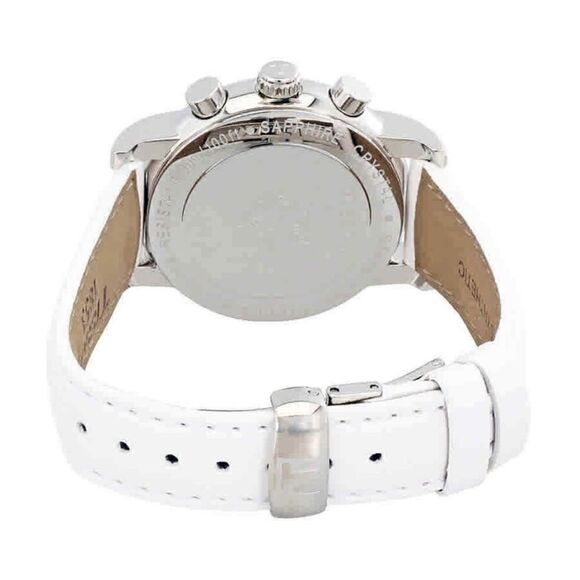 Tissot Women's Dressport Diamond Synthetic Leather Watch, 35mm, White Pearl, NWT - Picture 5 of 16
